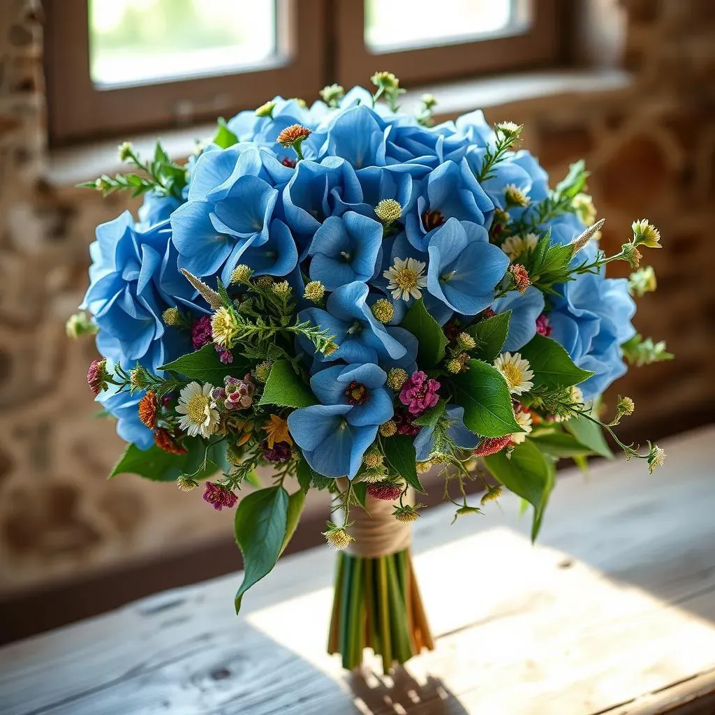 Blue Hydrangea Wedding Bouquets: Styles and Themes