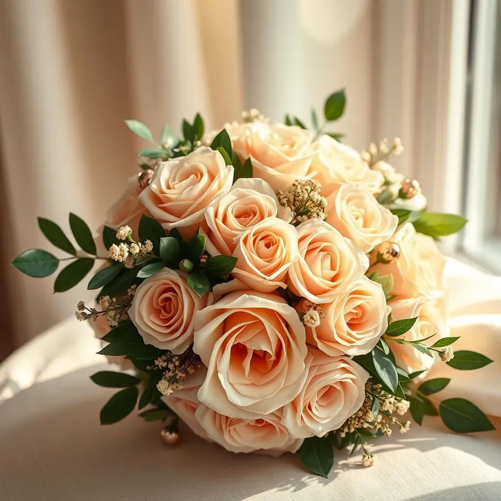 Amazing Champagne Rose Gold Wedding Bouquet