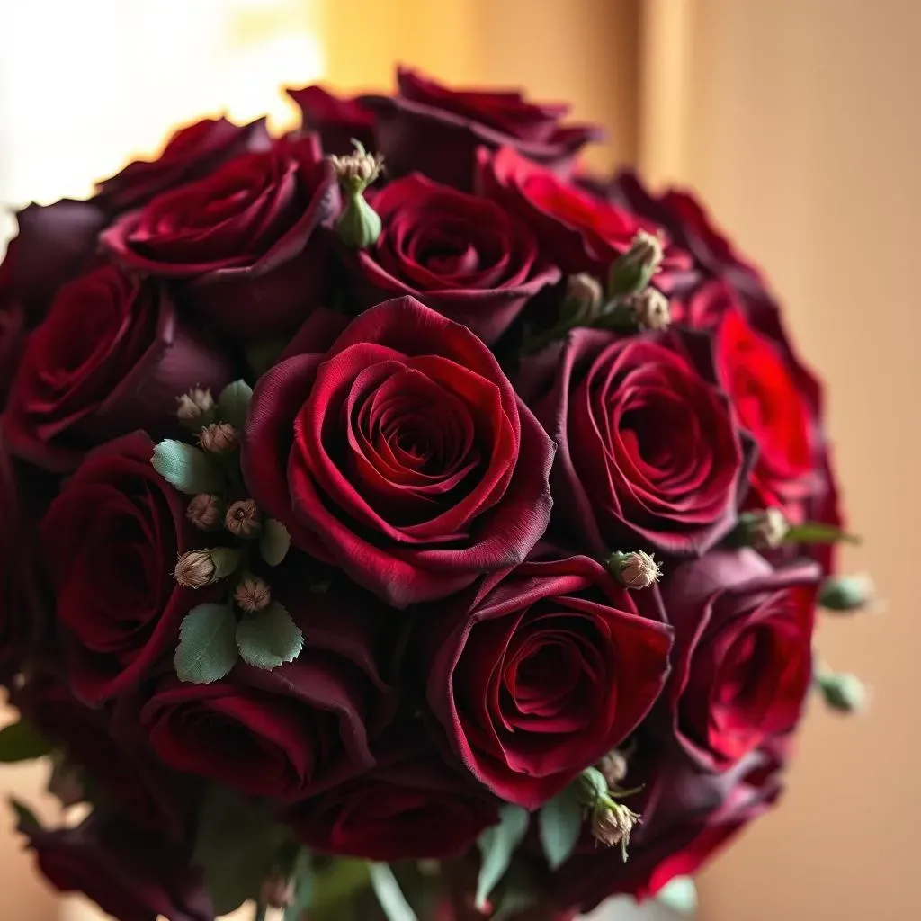 Choosing the Perfect Dark Red Rose Wedding Bouquet