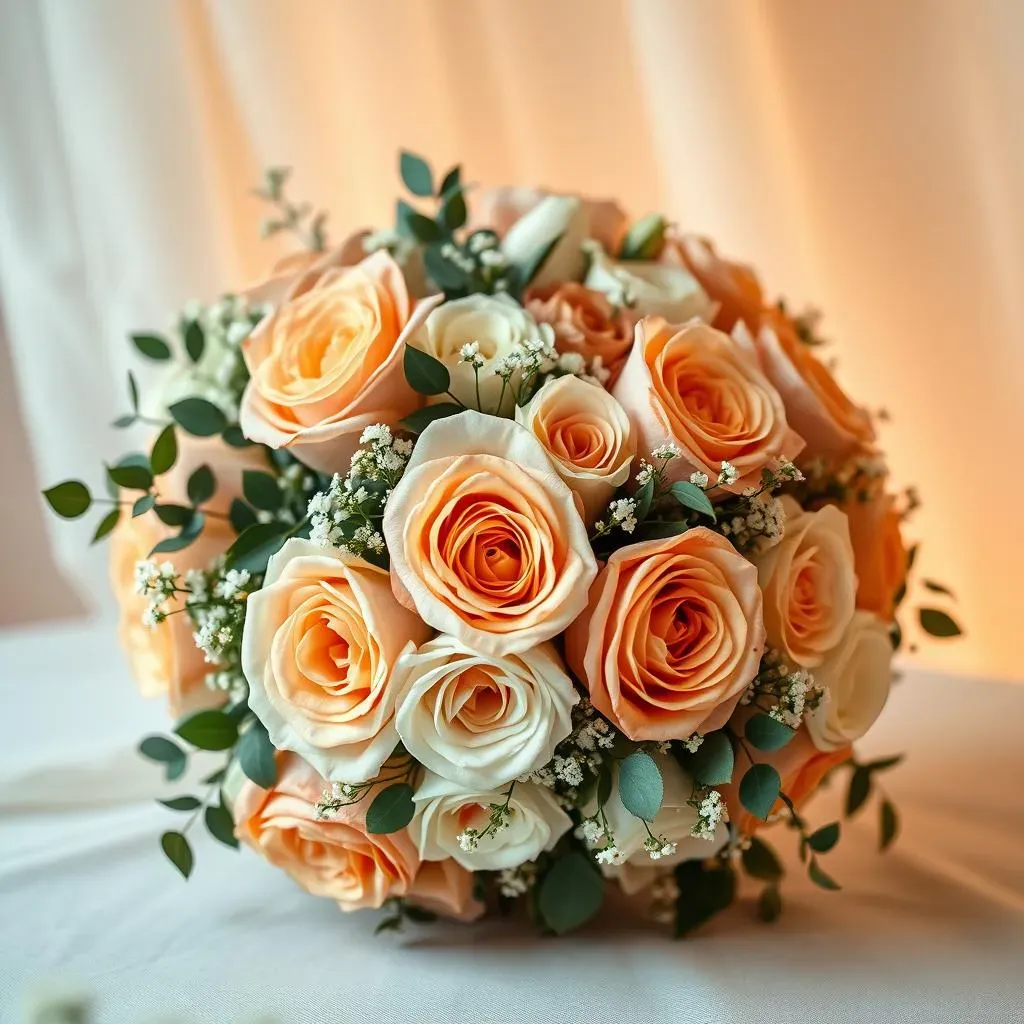 Choosing the Perfect Peach and White Rose Wedding Bouquet