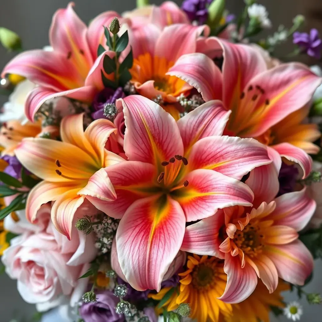 Day Lily Wedding Bouquets: Colors and Textures