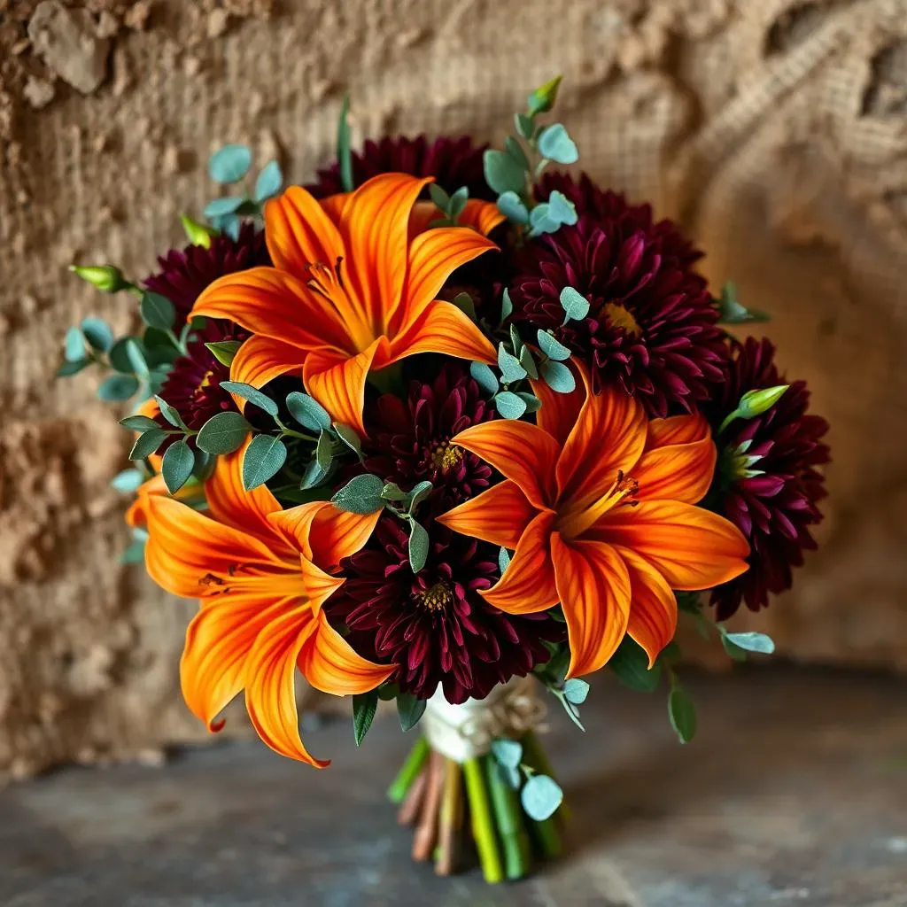 Orange Tiger Lily Bouquet: Real Wedding Inspiration