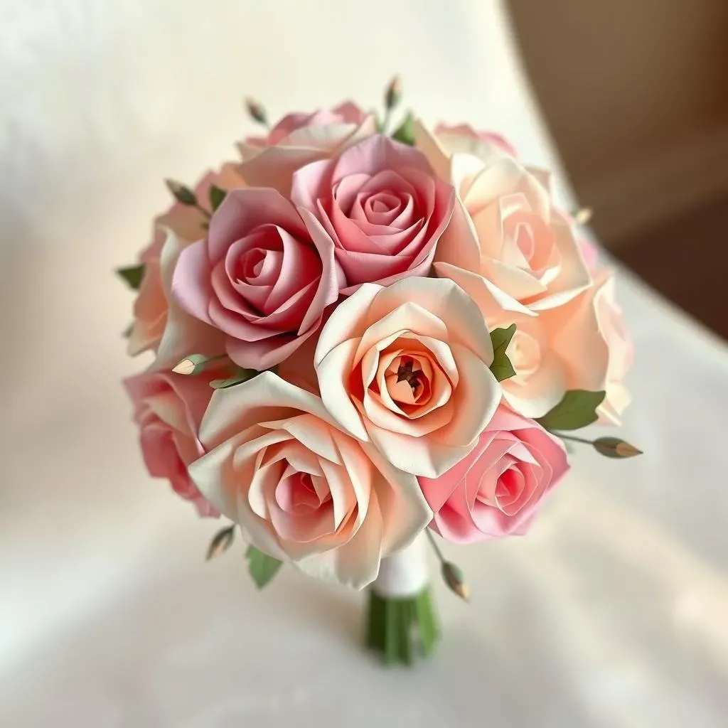 Stunning Paper Rose Wedding Bouquet DIY