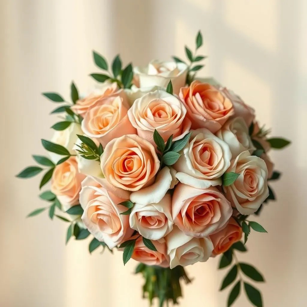 Ultimate Peach & White Rose Wedding Bouquet Guide