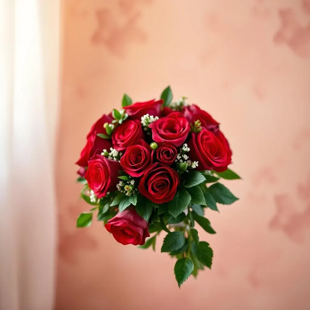 The Allure of the Red Rose Cascade Wedding Bouquet