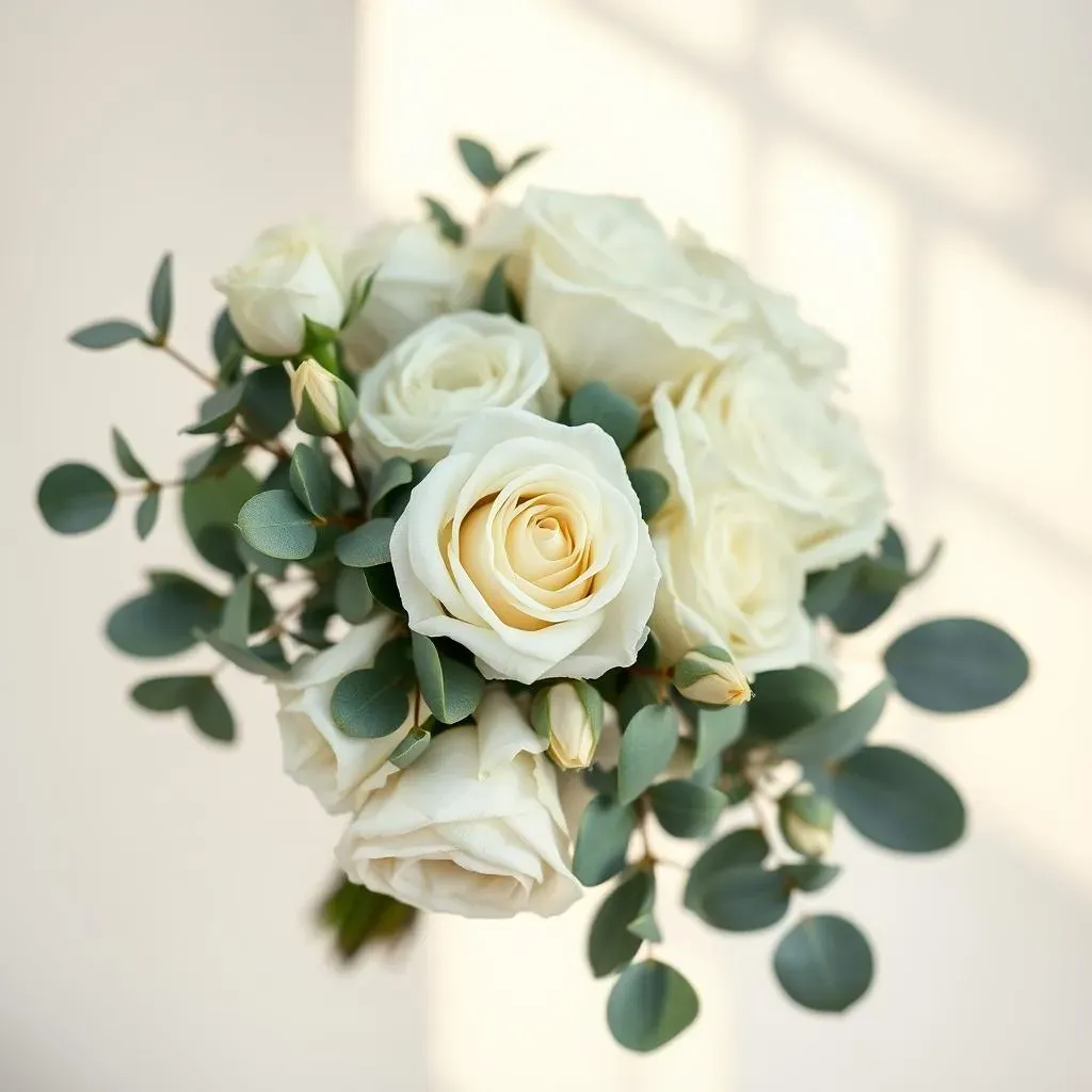 Tips for the Perfect White Rose and Eucalyptus Wedding Bouquet
