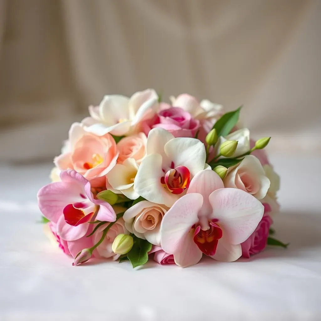 Dazzling Wedding Bouquets with Orchids and Roses