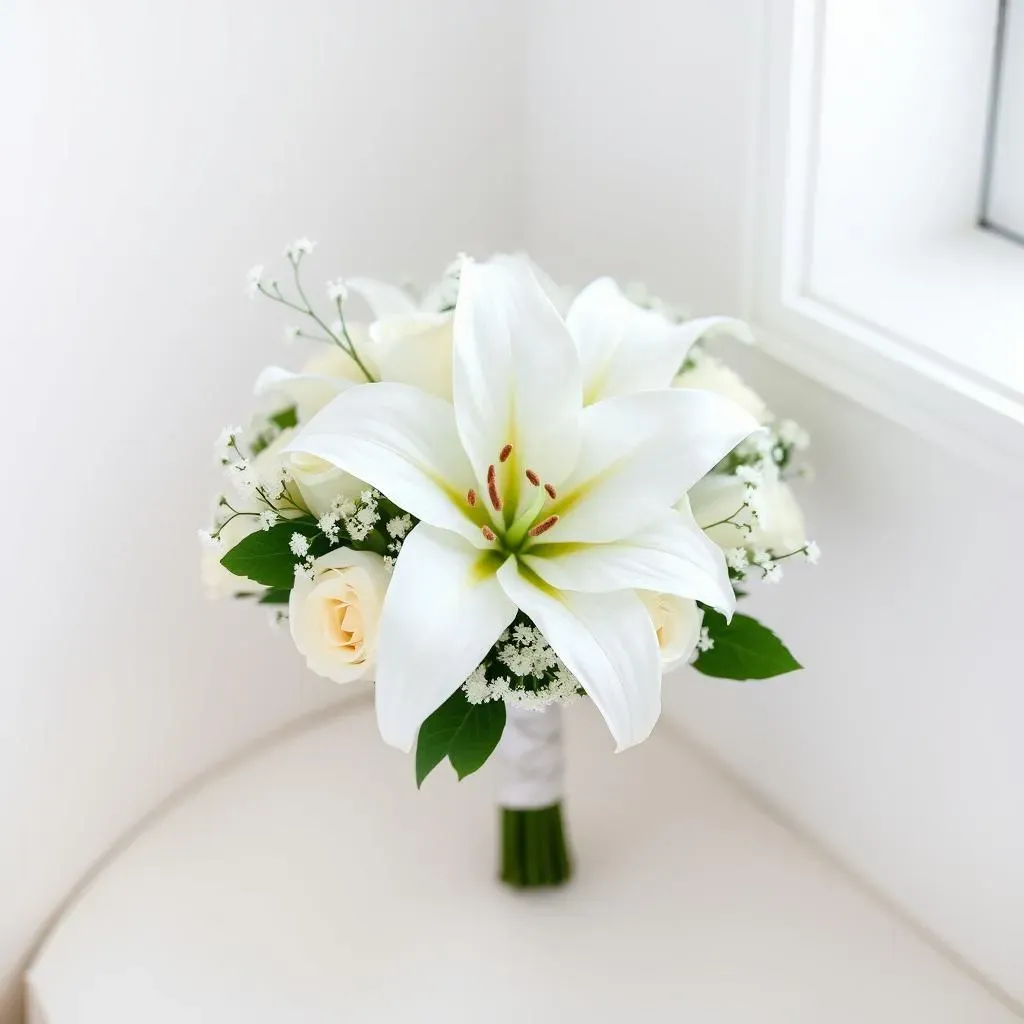 White Stargazer Lily Bouquet Styles and Themes