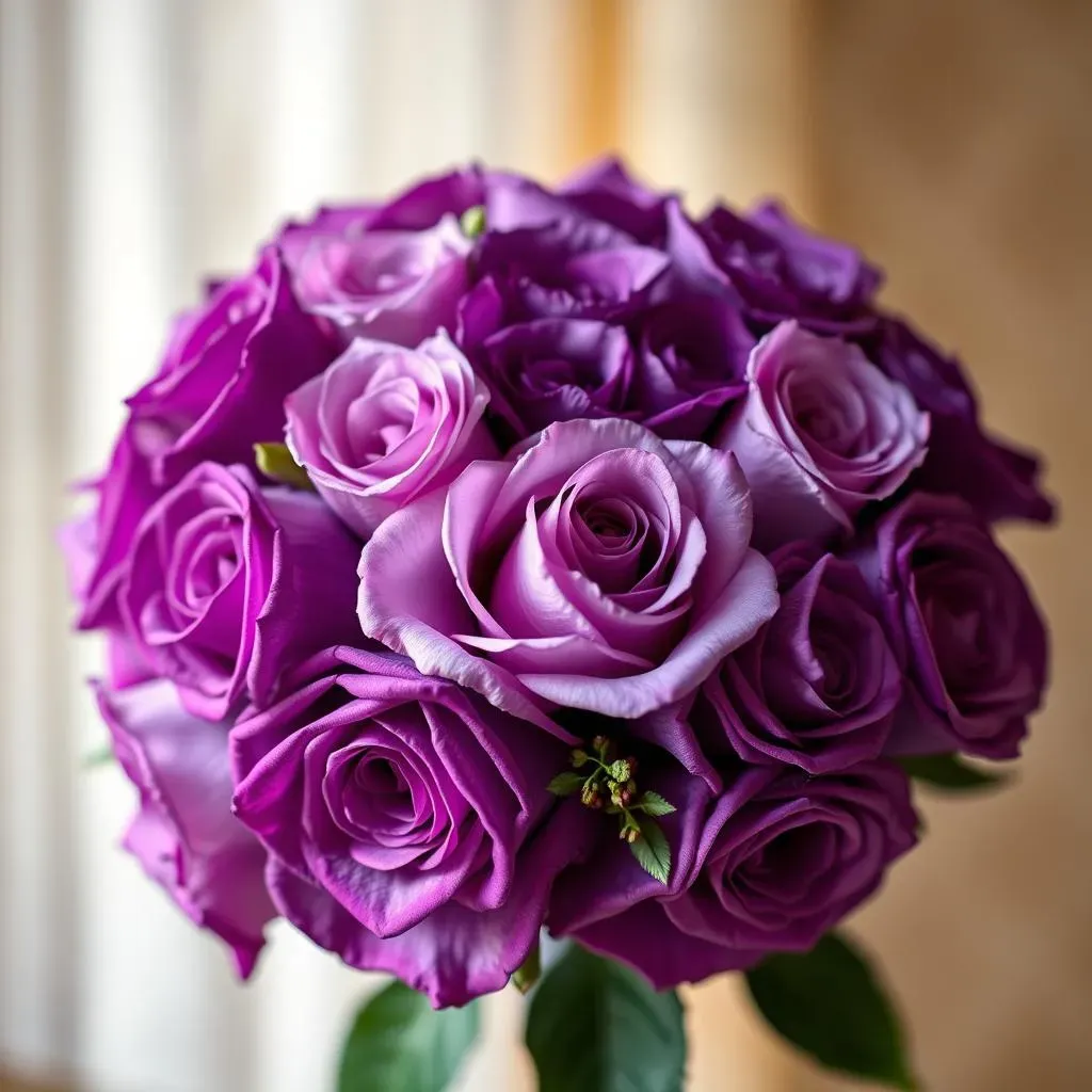 Why Choose a Purple Rose Wedding Bouquet?